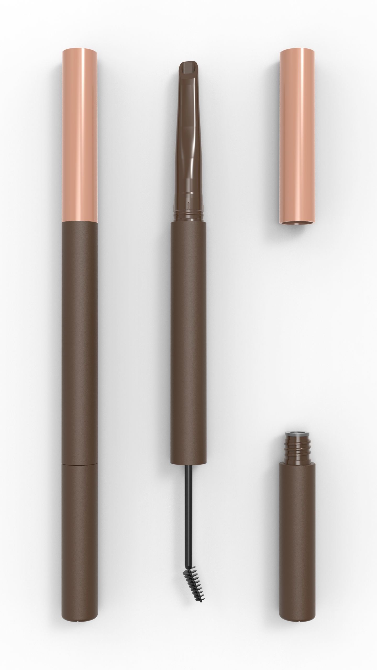 2-in-1 abgewinkelter Augenbrauenstift mit Spoolie-Pinsel