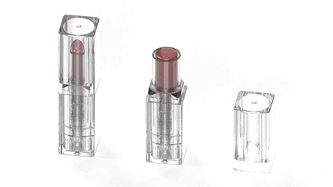 Spritzgegossene Verpackung für Lippenstifttuben